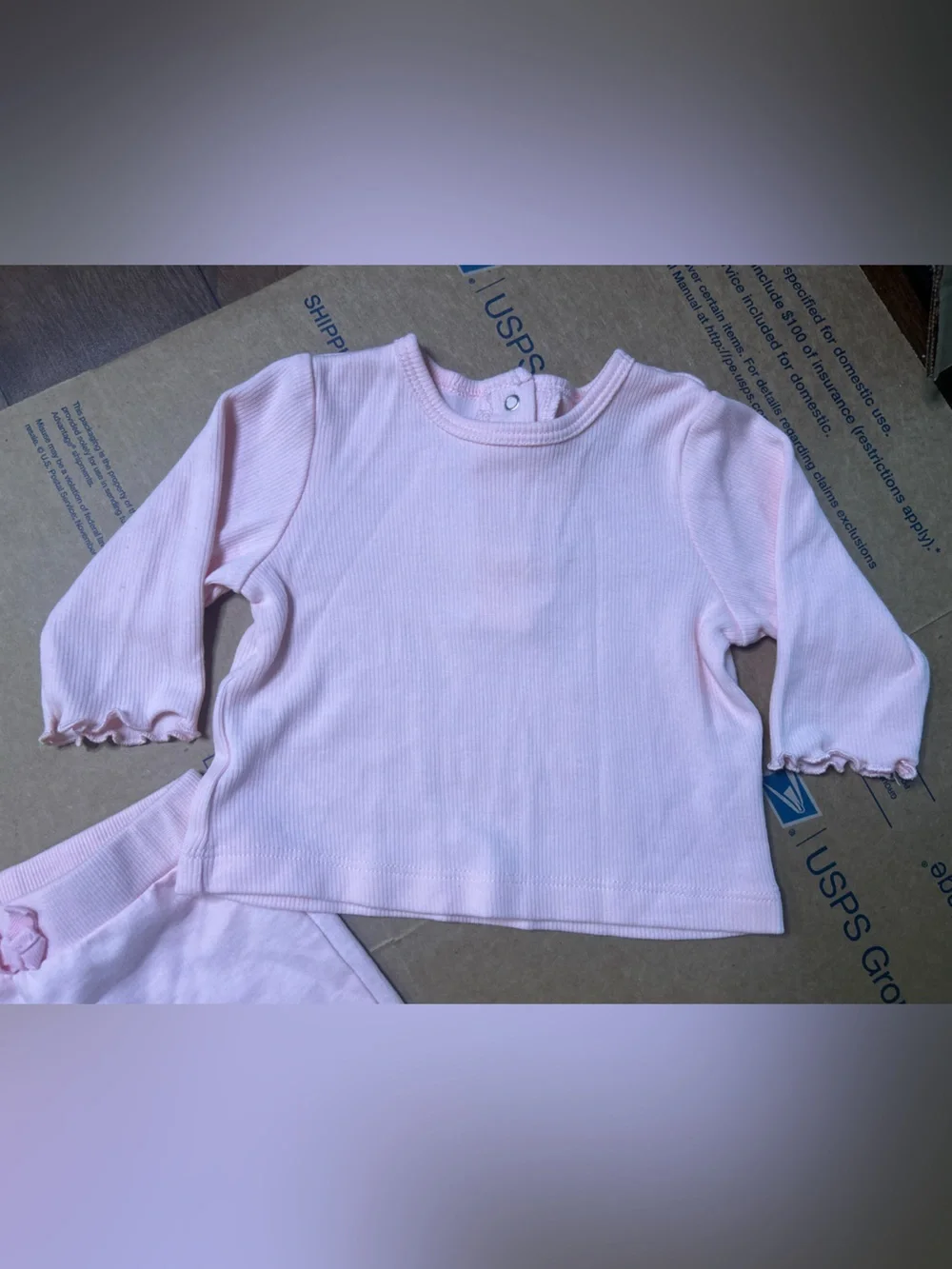 Little Me Pink Floral Embroidered 3-Piece Sweatpants & Tops Set